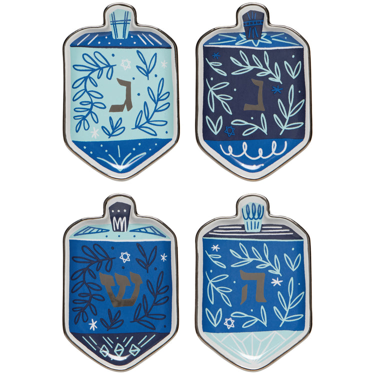 Dreidels Hanukkah Dipping Dish Set
