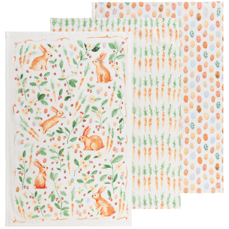 Easter Meadow Baker's Floursack Dishtowels Set of 3