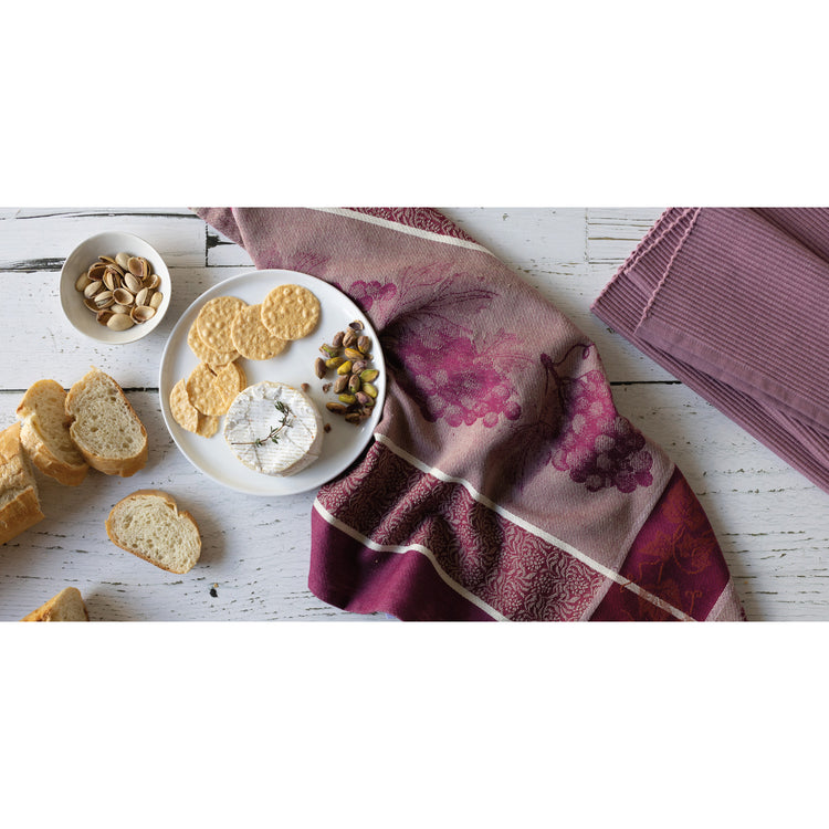 Grapes Woven Jacquard Dishtowel