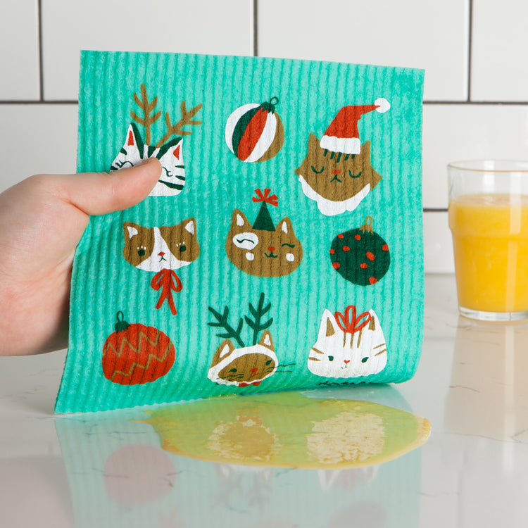 Let it Meow Swedish Dishcloth