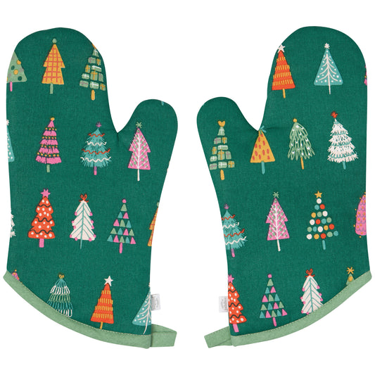 Glitzmas Christmas Oven Mitts Set of 2