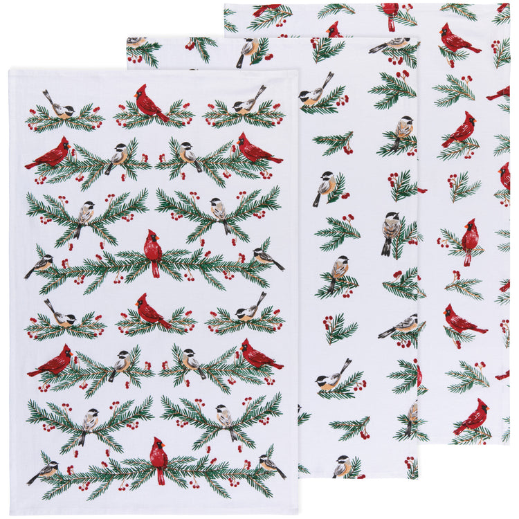 Birds & Boughs Baker's Floursack Dishtowels Set of 3