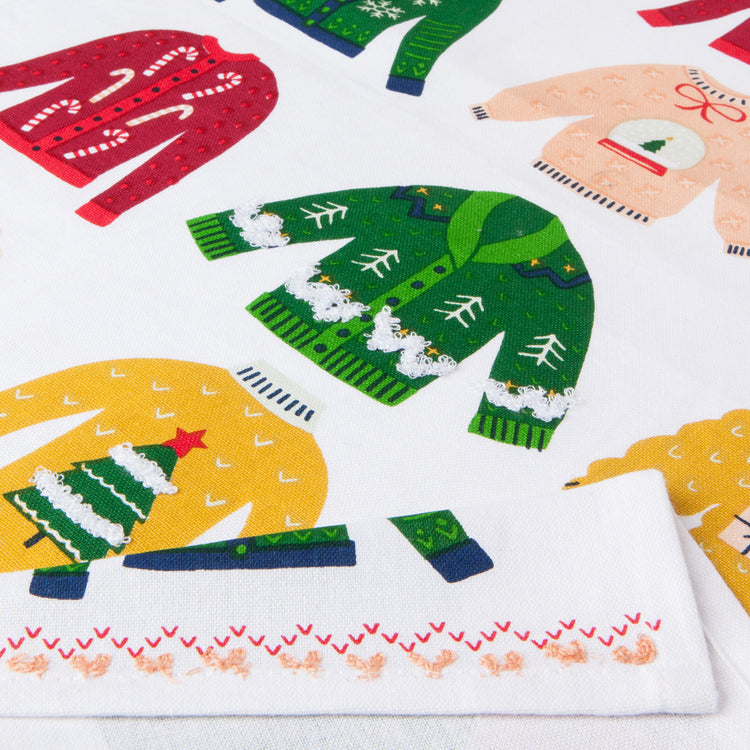 Ugly Christmas Sweater Decorative Dishtowel