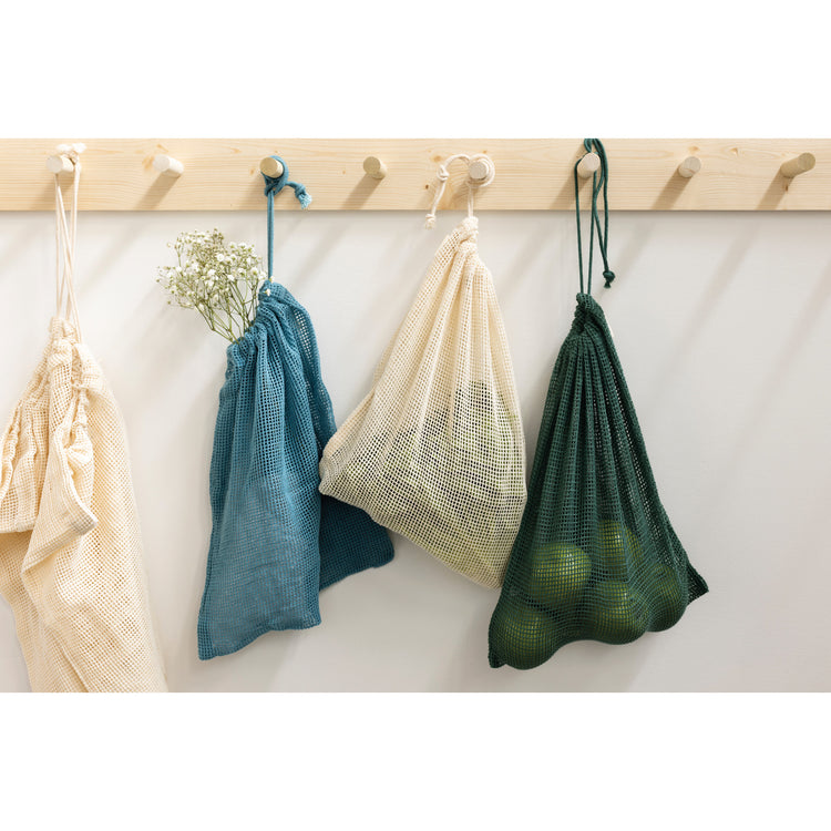 Le Marche Pine Mesh Produce Bags Set of 3