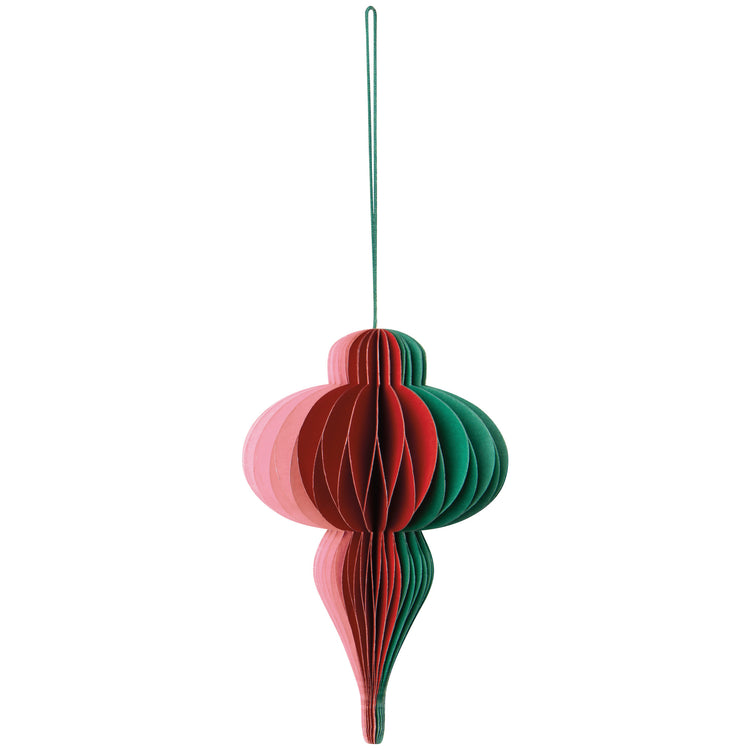 Finial Honeycomb Paper Christmas Tree Ornament