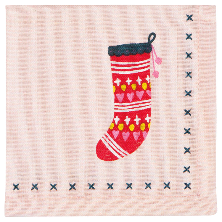 Winter Woolens Christmas Cocktail Napkins Set of 4