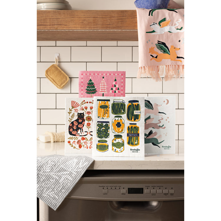 Glitzmas Christmas Swedish Dishcloth