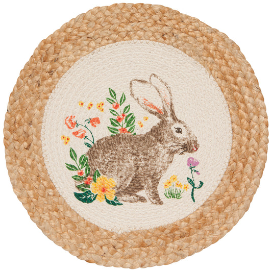 Easter Bunny Braided Round Placemat