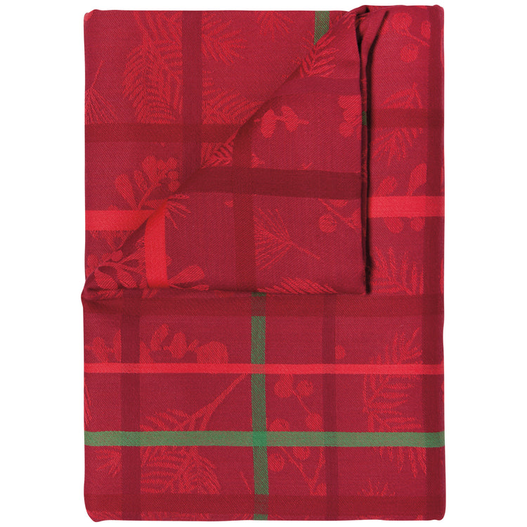 Winterberry Christmas Jacquard Tablecloth 60 x 120 inch