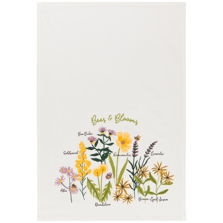 Bees & Blooms Baker's Floursack Dishtowels Set of 3