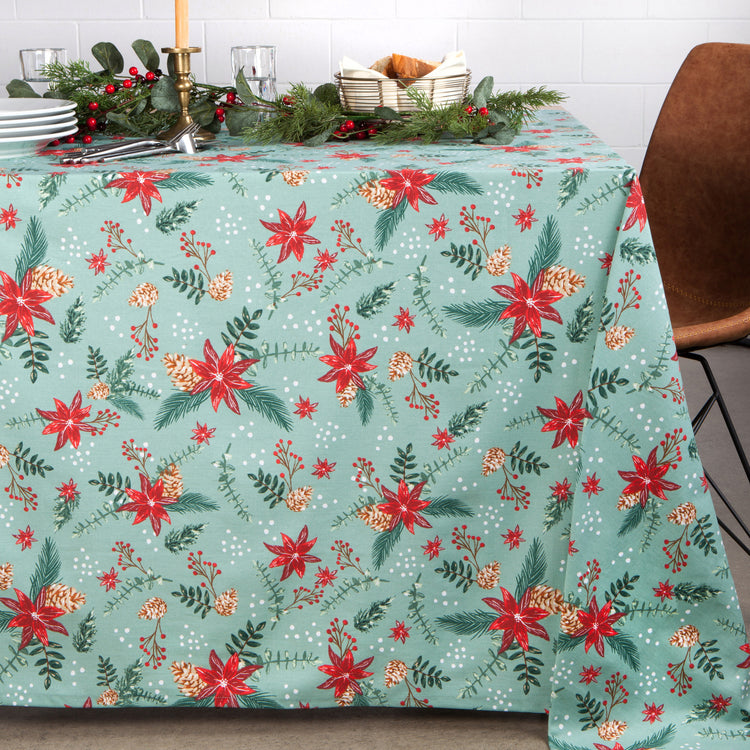 Poinsettia Tablecloth 60 X 90 Inches