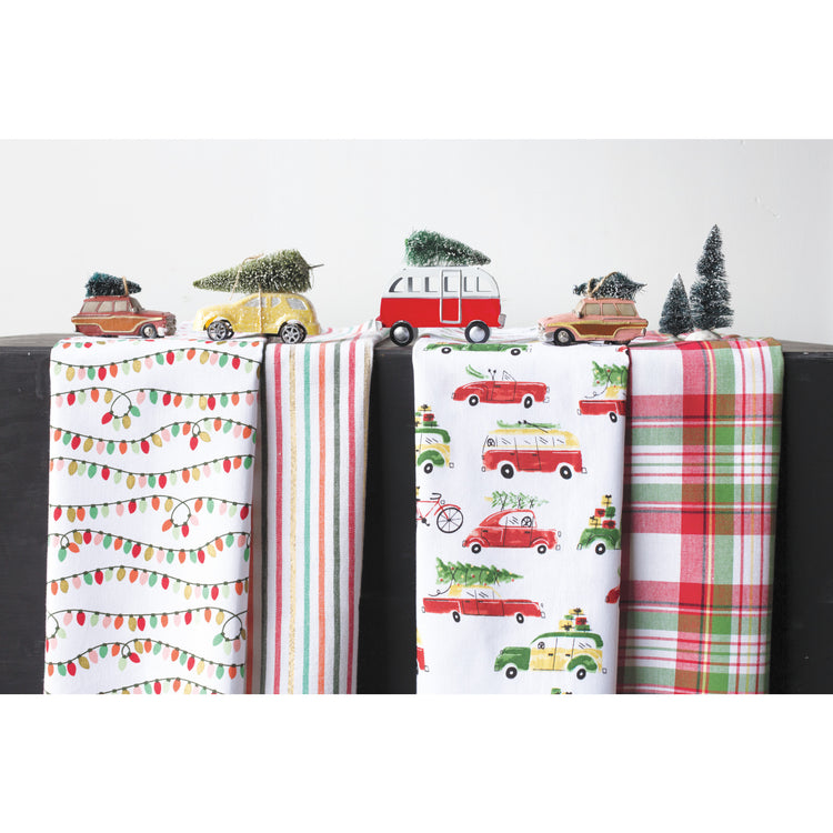 Holiday Cars Coordinated Dishtowels Set of 2