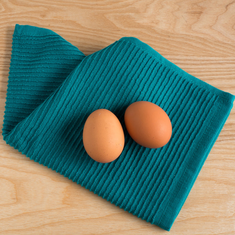 Ripple Peacock Green Dishcloths Set of 2