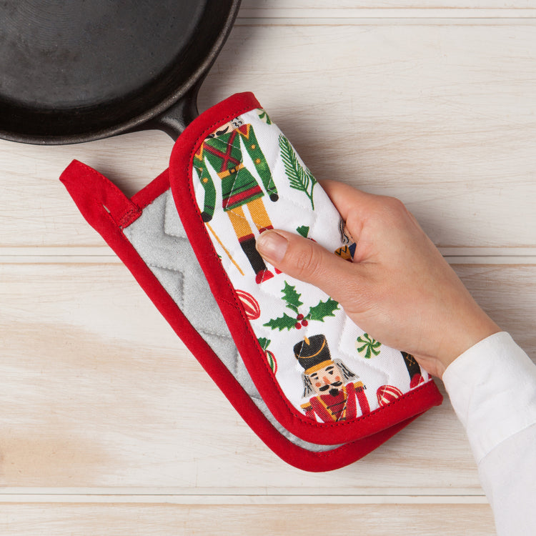 Nutcracker Christmas Potholder