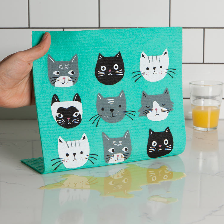 Cats Meow Swedish Sponge Towel
