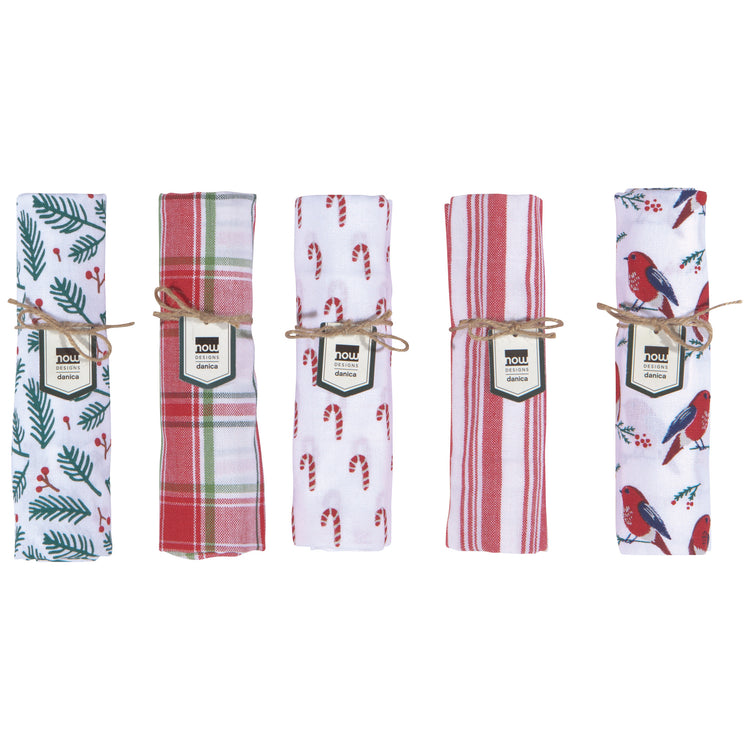 Merry And Bright Dishtowel Display Refills 20 Pieces