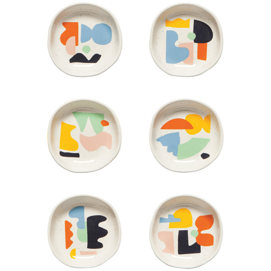 Doodle Shaped Pinch Bowls Set of 6