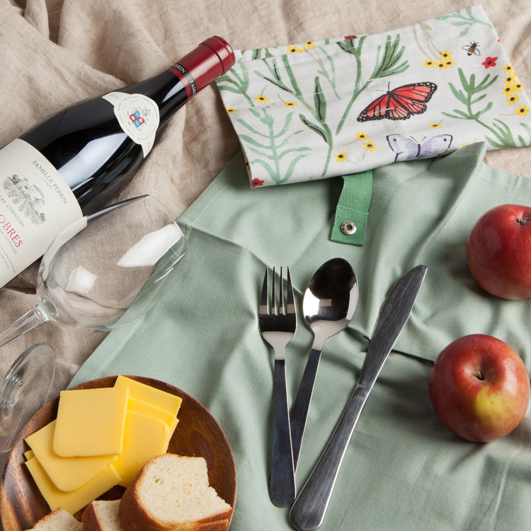 Morning Meadow Roll Up Utensil Set of 5