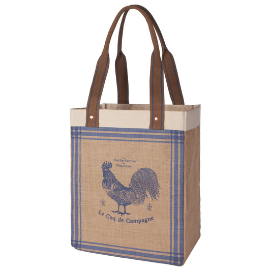 Rooster Francaise Shopping Tote Laminated Lining