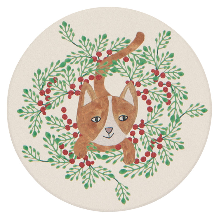 Meowy Christmas Soak Up Coasters Set of 4
