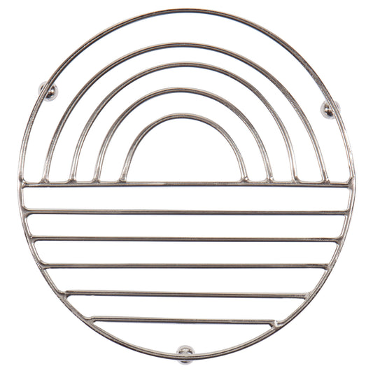 Brushed Steel Sunup Metal Trivet 6 inch