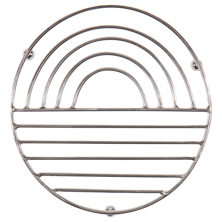 Brushed Steel Sunup Metal Trivet 6 inch