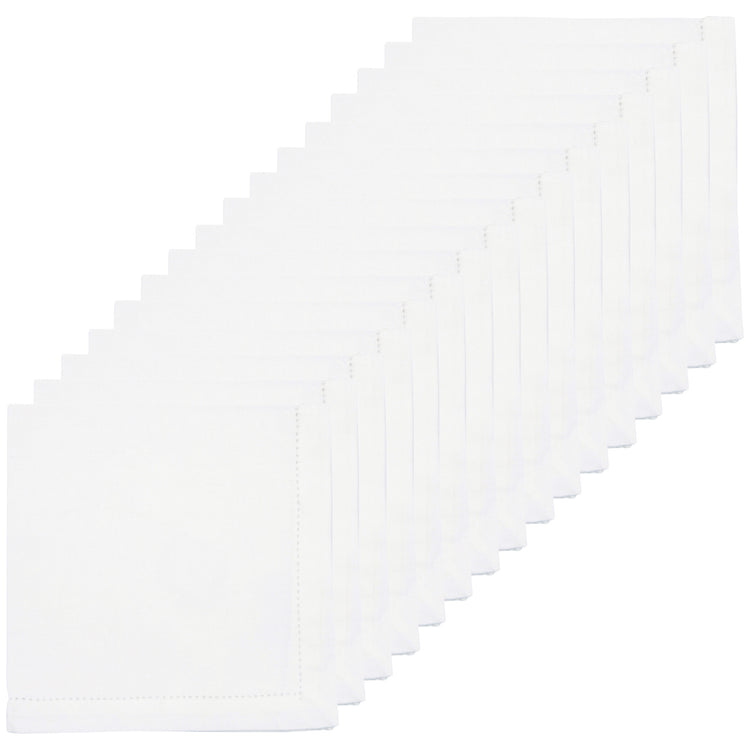 Hemstitch White Napkins Set of 12