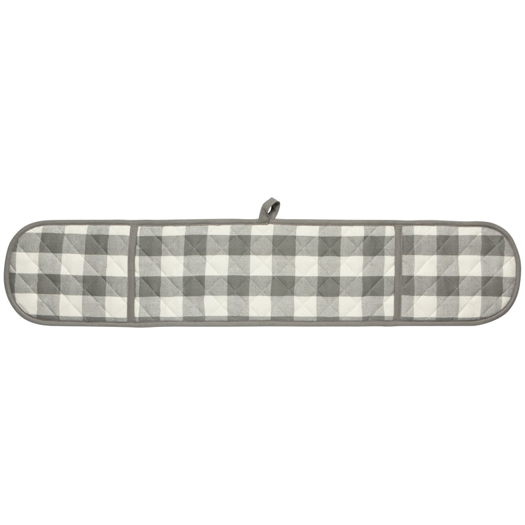 London Gray Check Double Oven Mitt