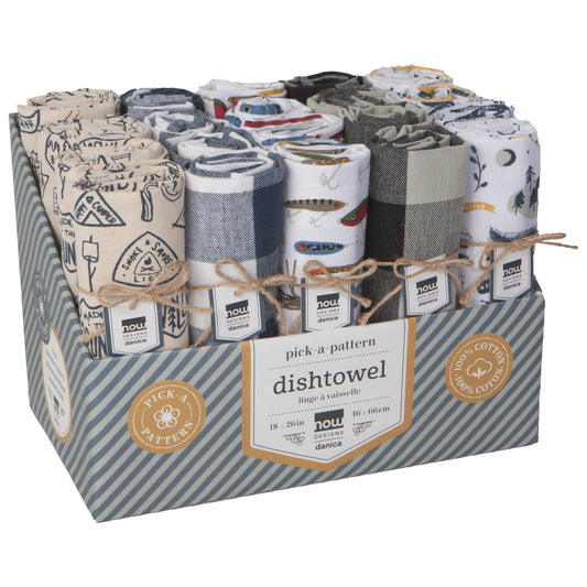Lodge Dishtowels Set of 20 with Counter Display Unit