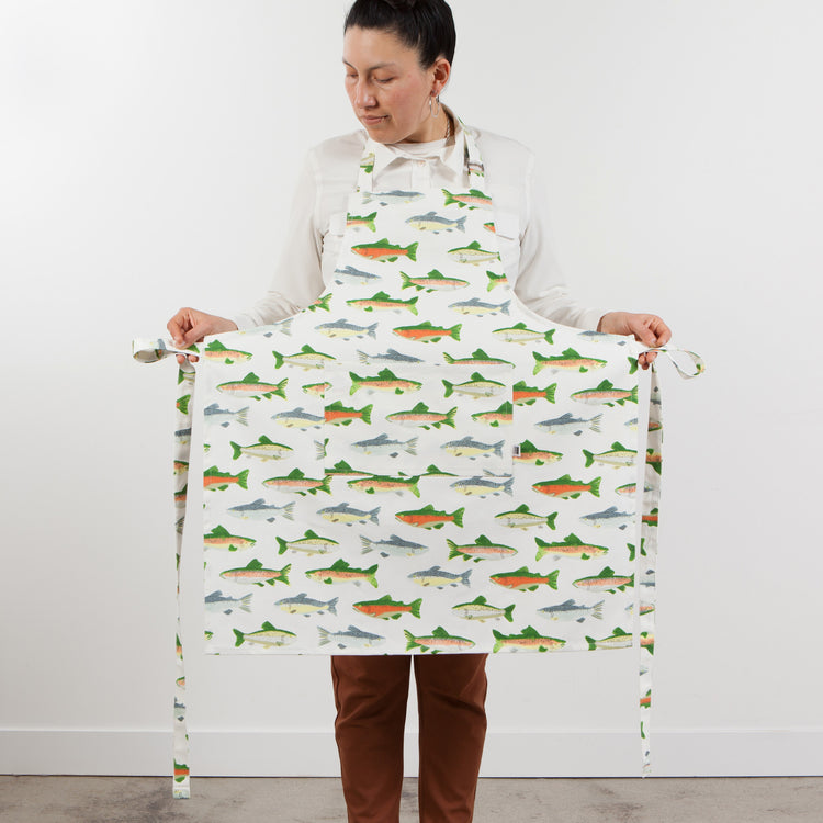 Gone Fishin Chef's Cotton Apron