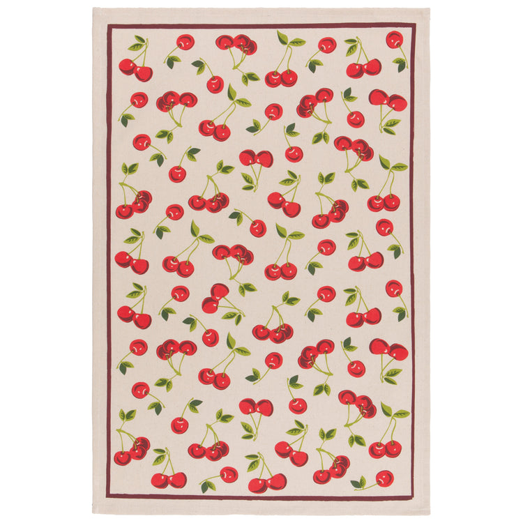 Cherries Cotton Dishtowel
