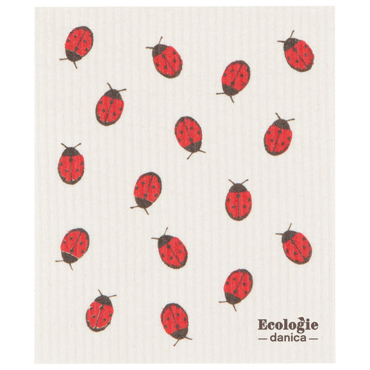 Fly Away Ladybug Swedish Dishcloth