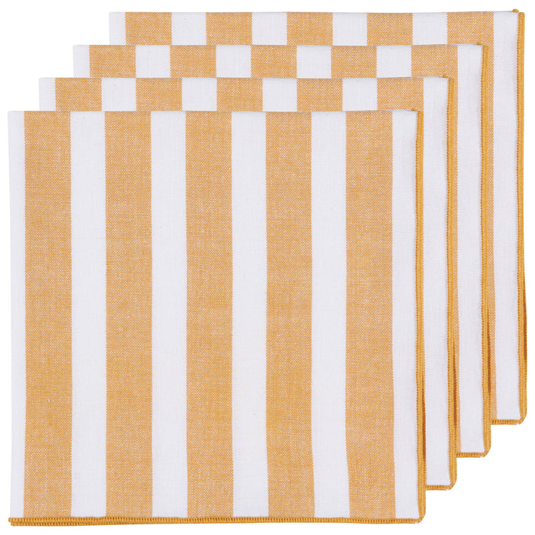 Ochre Caban Stripe Napkins Set of 4