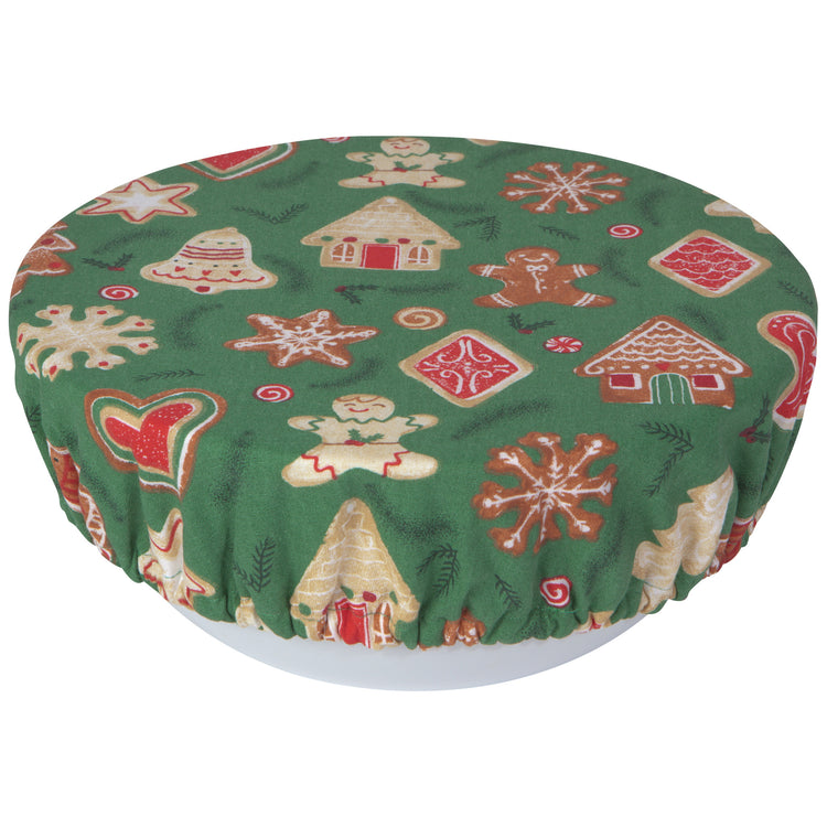 Christmas Cookies Bowl Covers Set of 2