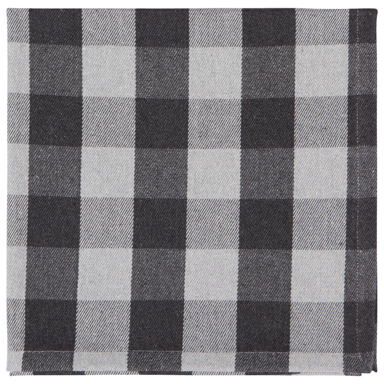 Second Spin Charcoal Buffalo Check Napkins Set of 4