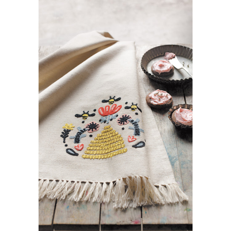 Frida Embroidered Dishtowel