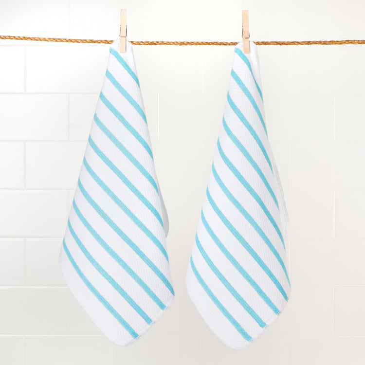 Basketweave Bali Blue Dishcloths Set of 2