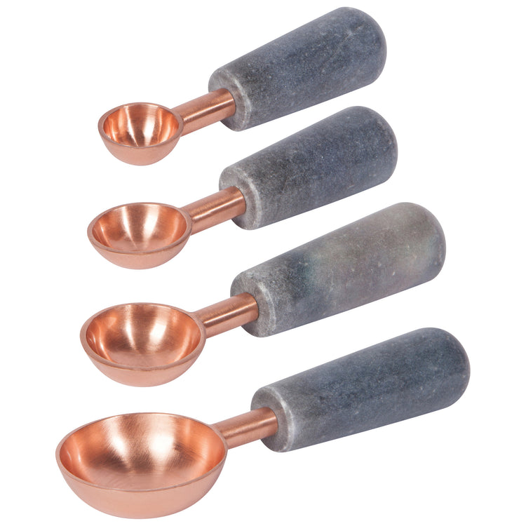 Rose Gold Slate Marble Measuring Spoons Set of 4