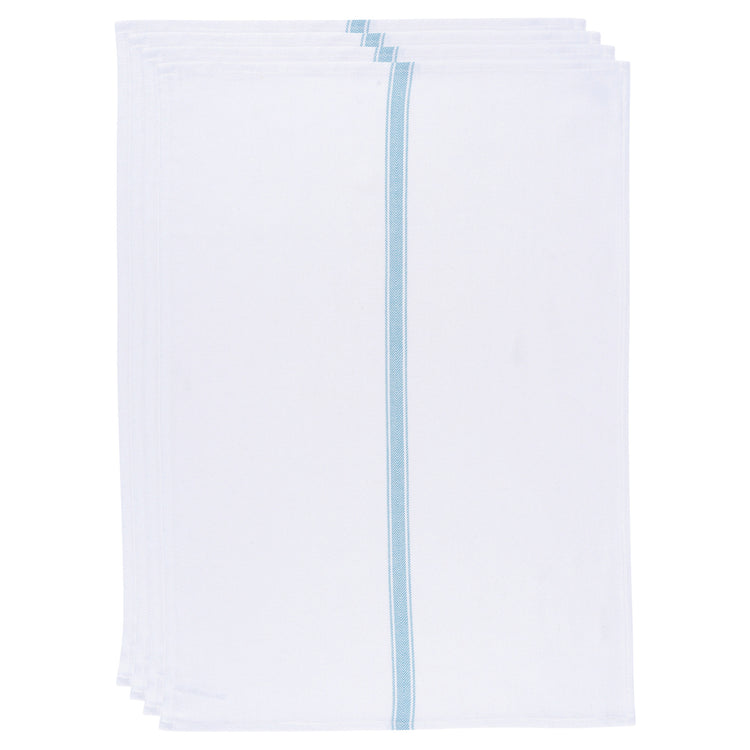 Brooklyn Stripe Turquoise Dishtowels Set of 4