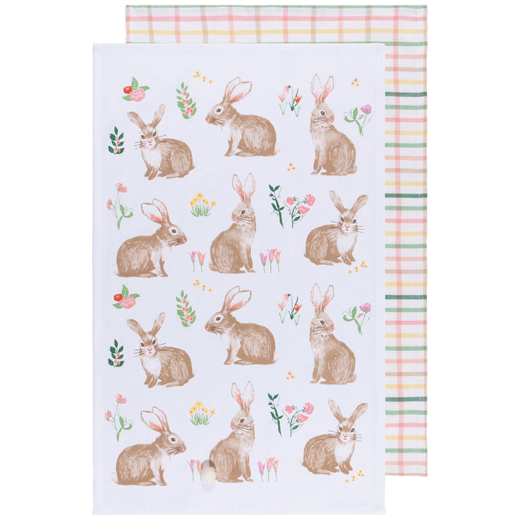 Easter Bunny Coordinated Dishtowels Set of 2
