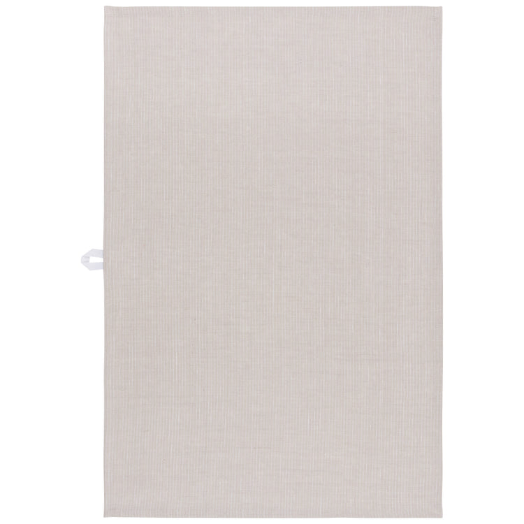 Dove Gray Pinstripe Linen Dishtowel