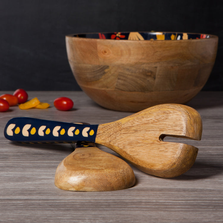Superbloom Mango Wood Salad Servers Set of 2