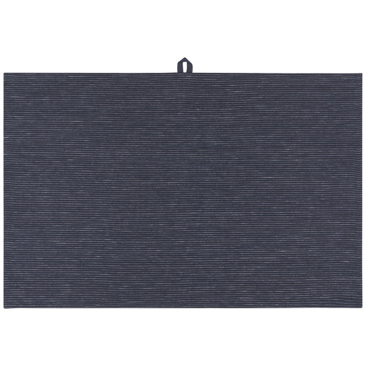 Midnight Blue Pinstripe Linen Dishtowel