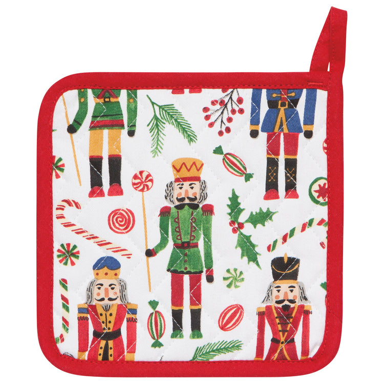 Nutcracker Christmas Potholder