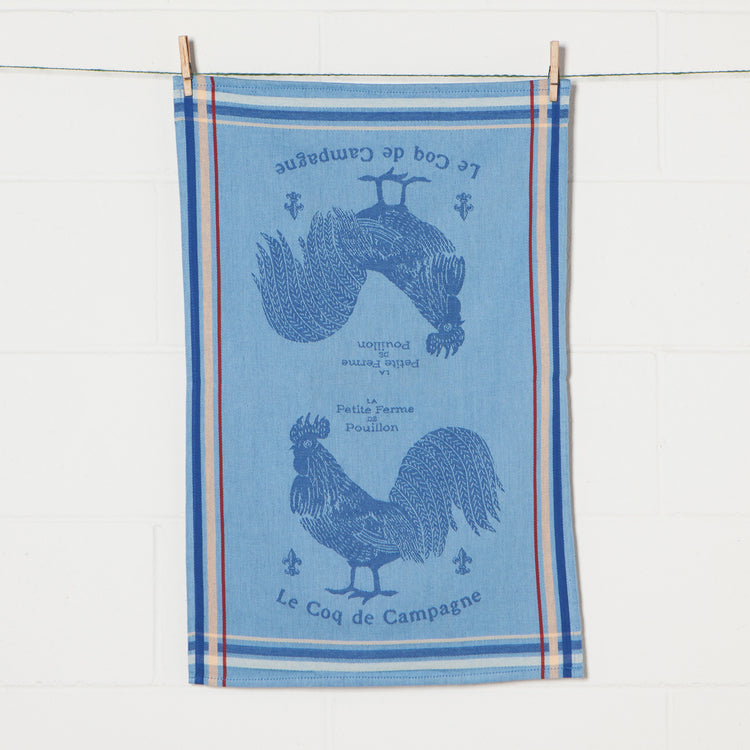 Rooster Francaise Jacquard Dishtowel