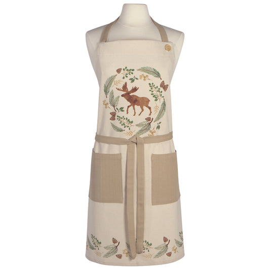 Winter Moose Spruce Apron