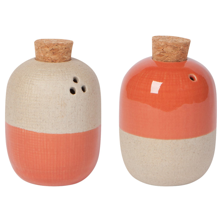 Clay Solar Salt & Pepper Shakers Set of 2