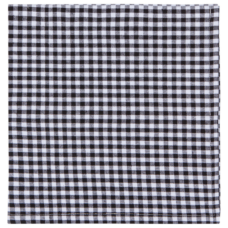 Second Spin Black Gingham Napkins Set of 4