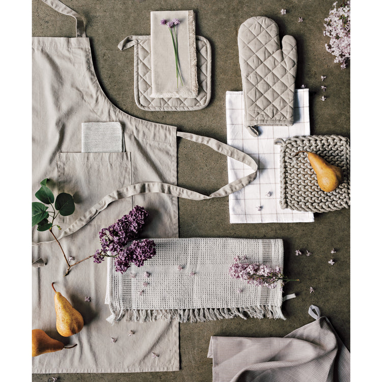 Dove Gray Vintage Wash Dishtowels Set of 2