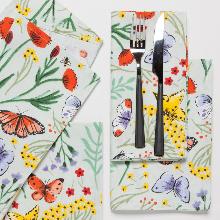 Morning Meadow Printed Napkins Set of 4